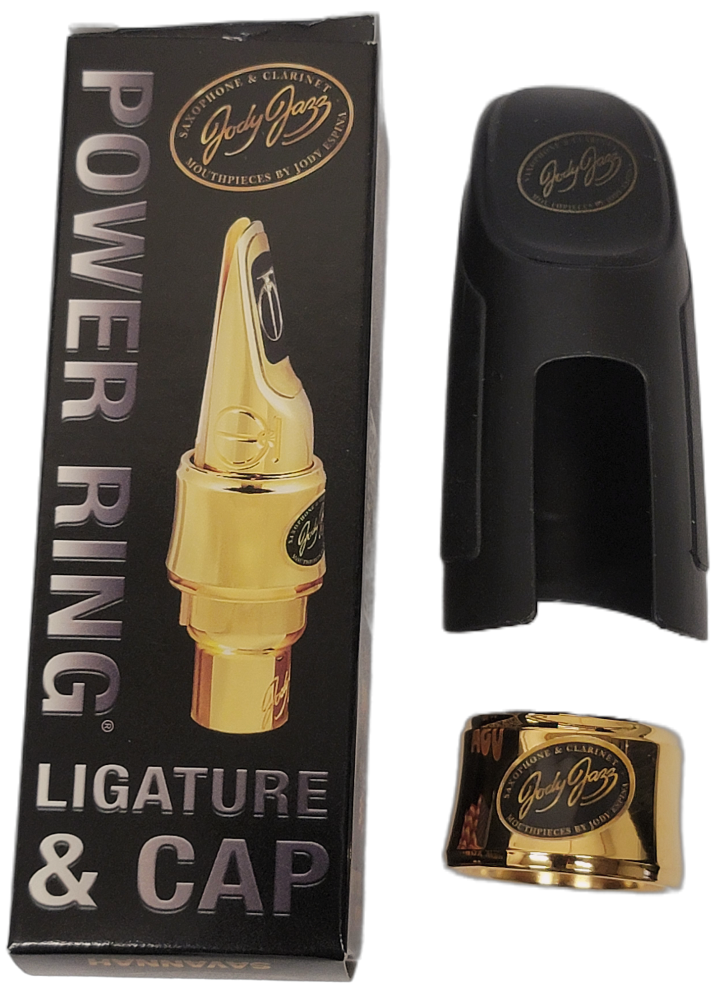 Jody Jazz MA1 Alto Sax Power Ring Ligature Gold With Cap for DV Alto and SuperJet Alto