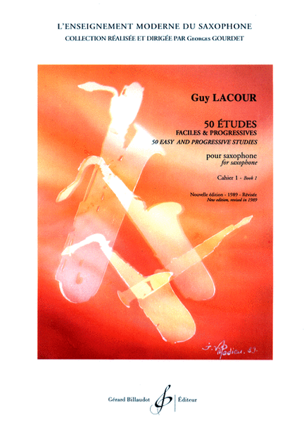 50 Etudes Faciles Et Progressives Vol.1 by Guy Lacour - 524-02031