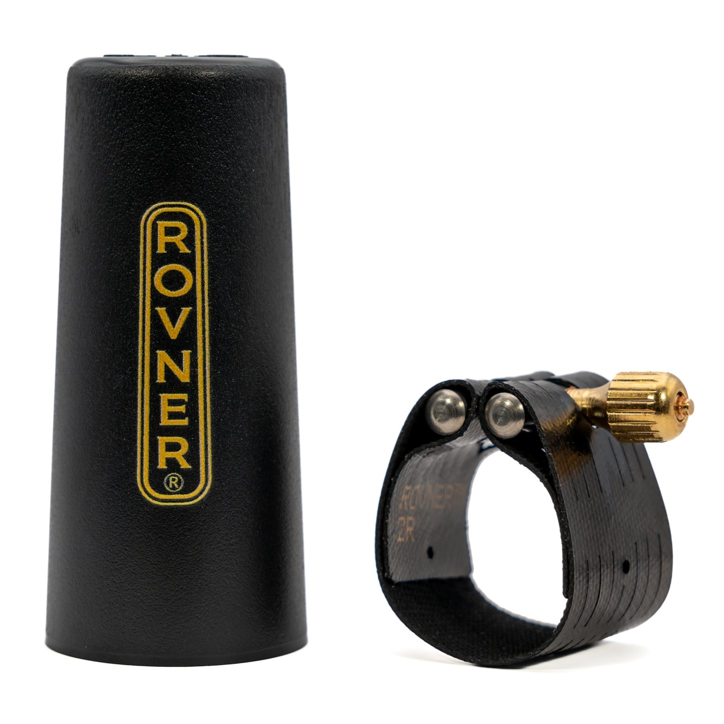 Rovner Dark Soprano Sax Ligature & Cap for Metal Mouthpieces