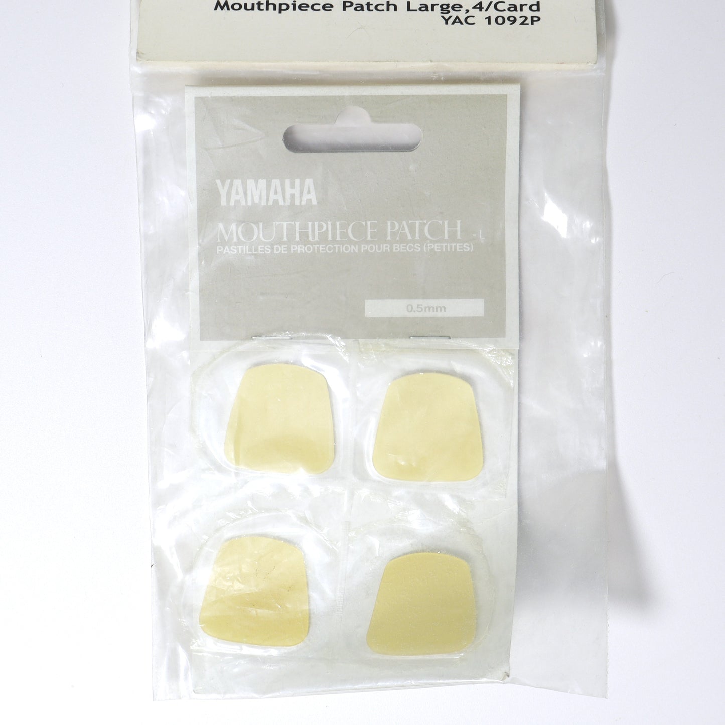 Yamaha Mouthpiece Patch Large, Clear, 0.5mm 4-pack - OLD STOCK