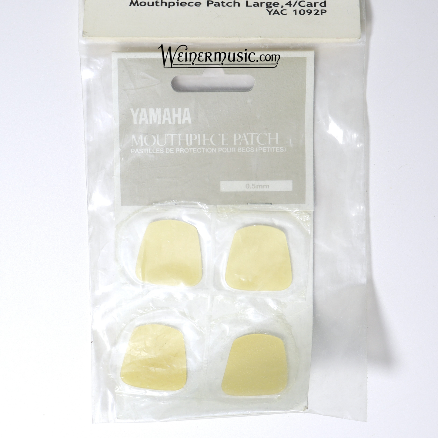 Yamaha Mouthpiece Patch Large, Clear, 0.5mm 4-pack - OLD STOCK