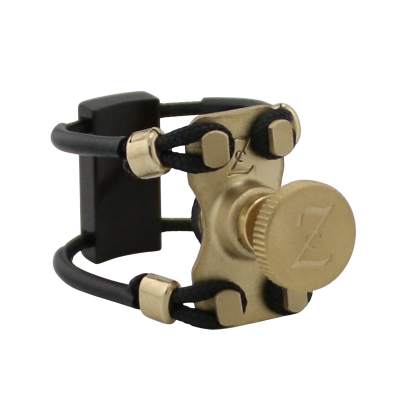 Zac ZL-1216X Brass Wood Ligature X-Grip - For Alto Sax Ebonite Mouthpiece, Medium Size