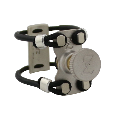 Zac ZL-4122X Top Silver Metal Ligature X-Grip - For Tenor Sax Ebonite Mouthpiece, Large Size