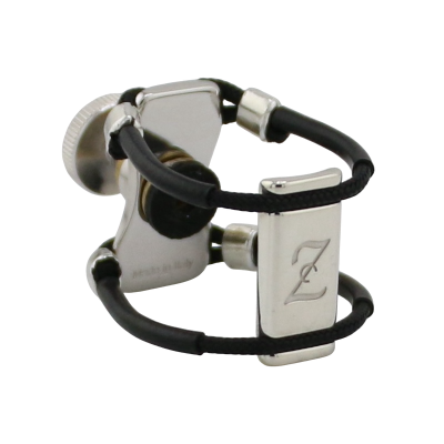 Zac ZL-5316NX New All Top Rhodium Metal Ligature X-Grip - For Alto Sax Ebonite Mouthpiece, Medium Size