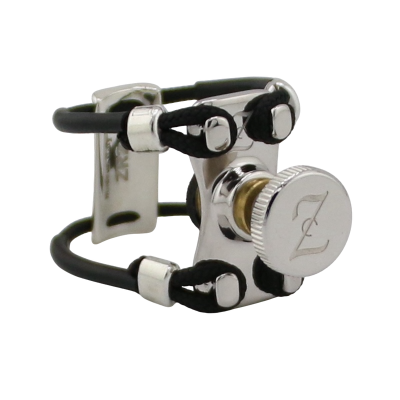 Zac ZL-5316NX New All Top Rhodium Metal Ligature X-Grip - For Alto Sax Ebonite Mouthpiece, Medium Size