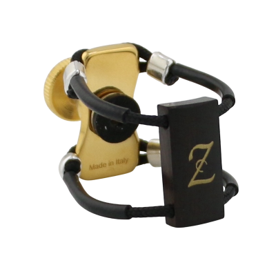 Zac ZL-6216NX New Top Gold Wood Ligature X-Grip - For Alto Sax Ebonite Mouthpiece, Medium Size