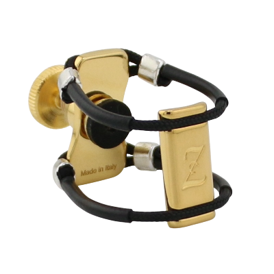 Zac ZL-6316NX New All Top Gold Metal Ligature X-Grip - For Alto Sax Ebonite Mouthpiece, Medium Size