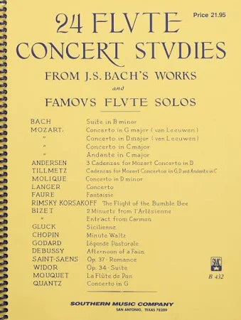 BACH FLUTE 24 CONCERT STUDIES - B432