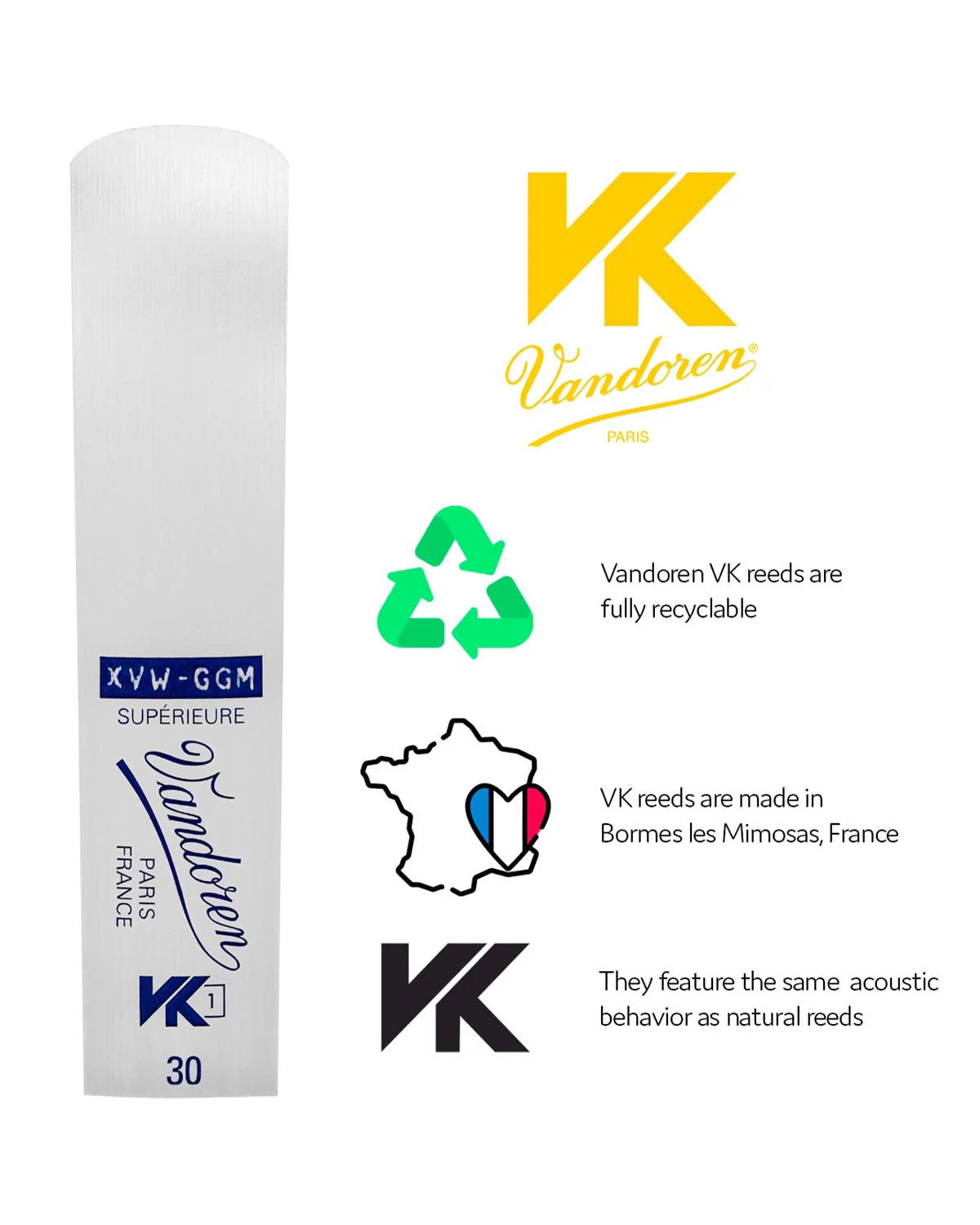 Vandoren VK1 Synthetic Alto Reeds