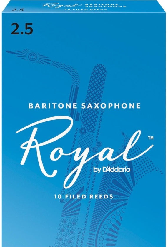 Royal by D'Addario Baritone Saxophone Reeds Filed - 10 Per Box