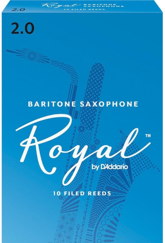 Royal by D'Addario Baritone Saxophone Reeds Filed - 10 Per Box