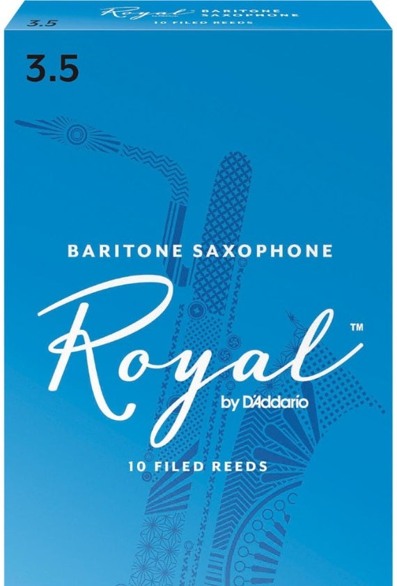 Royal by D'Addario Baritone Saxophone Reeds Filed - 10 Per Box