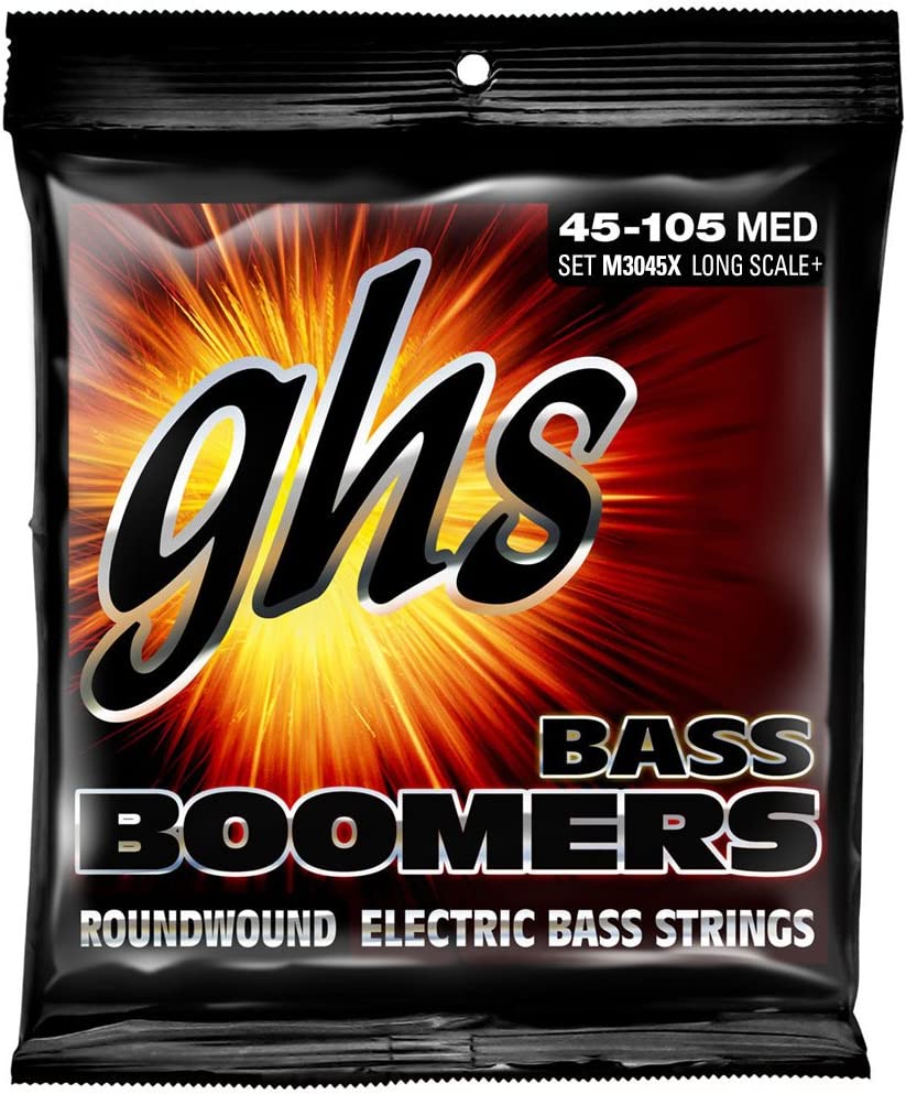 GHS Boomers Roundwound Nickel - Medium - Electric Bass Guitar Strings - M3045X