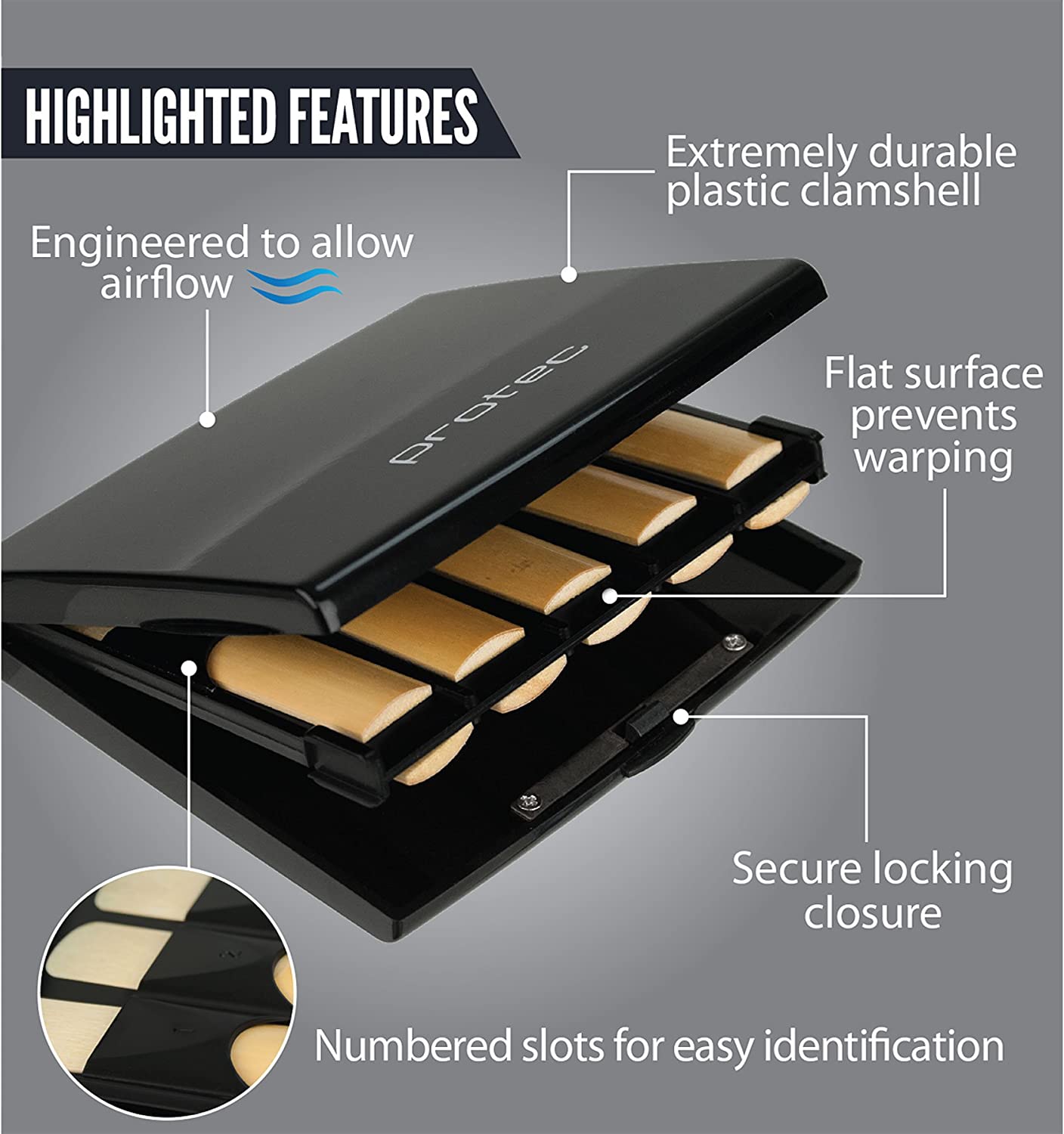 Protec Alto & Tenor Sax Reed Case - A251