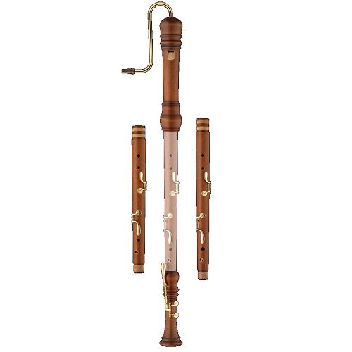 Moeck Rottenburgh Oiled & Stained Maple Bass Recorder W/ Double Holes - 4599