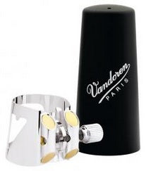 Vandoren Eb Clarinet Optimum Silver Plated Ligature with Plastic Cap - LC02P