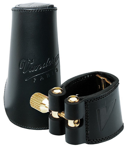 Vandoren Leather Tenor Sax Ligature & Leather Cap for Hard Rubber MPC - LC28L