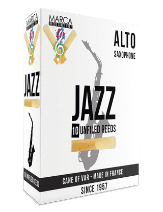 Marca JaZZ Unfiled Alto Saxophone Reeds - 10 Per Box