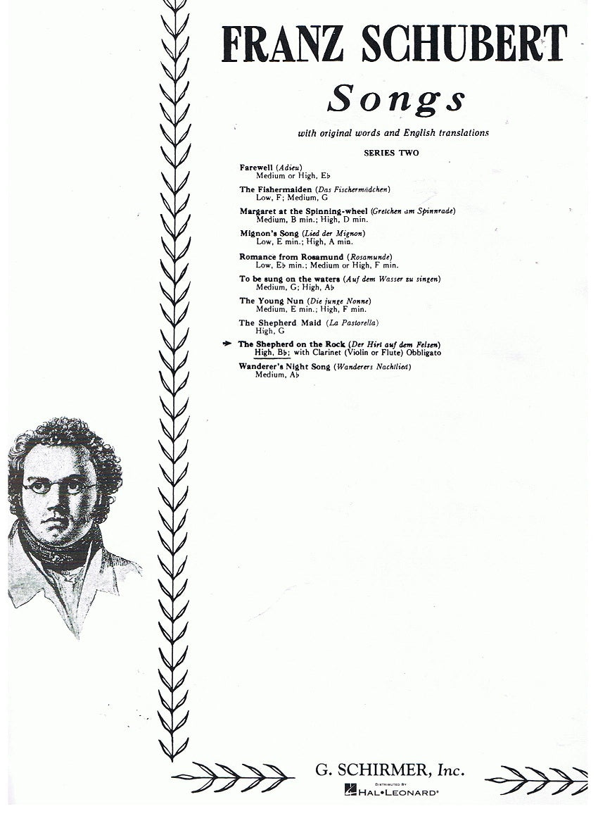 SHEPHERD ON THE ROCK (der Hirt auf dem Felsen), Op. 129 - FRANZ SCHUBERT / HL50283480