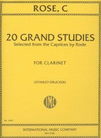 ROSE 20 GRAND STUDIES FOR CLARINET - 2405