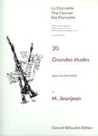 20 Grandes Etudes for Clarinet by Paul Jeanjean FULL SCORE - STUDY - 524-01441