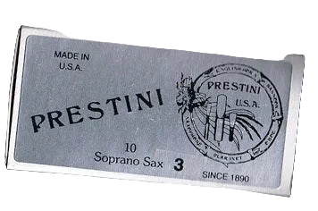 Prestini Soprano Sax Reeds- 10 Per Box - Old Stock