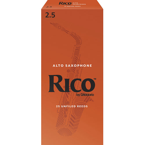 Rico by D'Addario Alto Saxophone Reeds Unfiled - 25 Per Box