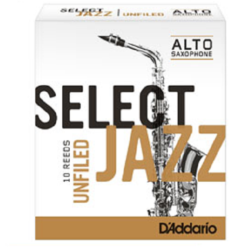 D'Addario Select Jazz Alto Saxophone Unfiled Reeds -10 Per Box