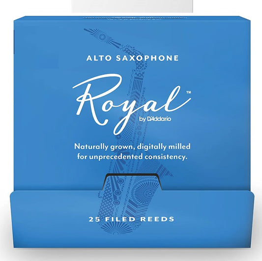 Royal by D'Addario Alto Saxophone Reeds - Individually-Sealed, 25-Pack