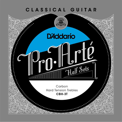 D'Addario Pro-Arte Carbon Treble, Hard Tension Half Set Classical Guitar Strings