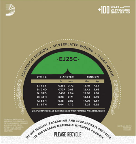 D'Addario Pro-Arte Nylon COMPOSITE, Flemenco Guitar Strings