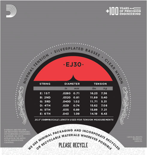 D'Addario Pro-Arte Rectified TrebleS, Normal Tension Classical Guitar Strings