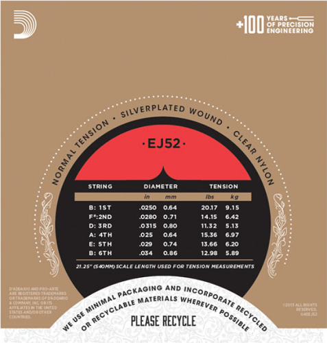 D'Addario Pro-Arte Normal Tension Alto Gutiar Strings