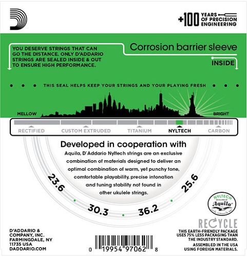 D'Addario NYLTECH, Soprano Ukulele Strings