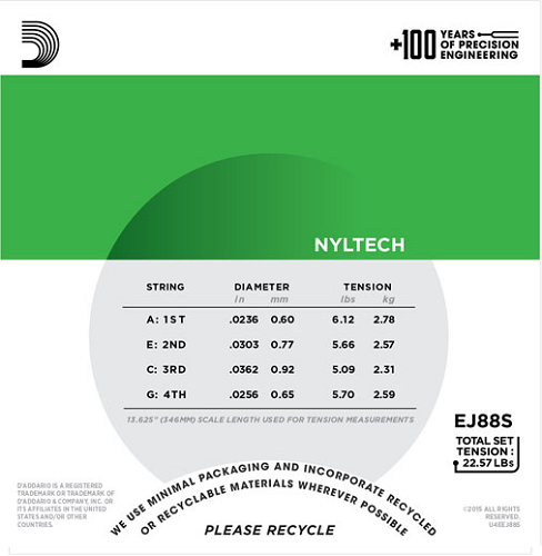 D'Addario NYLTECH, Soprano Ukulele Strings