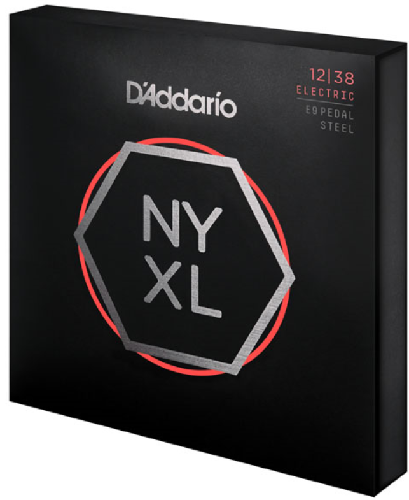 D'Addario Nickel Wound, Pedal STEEL, Custom Medium, 12-38 Electric Guitar Strings