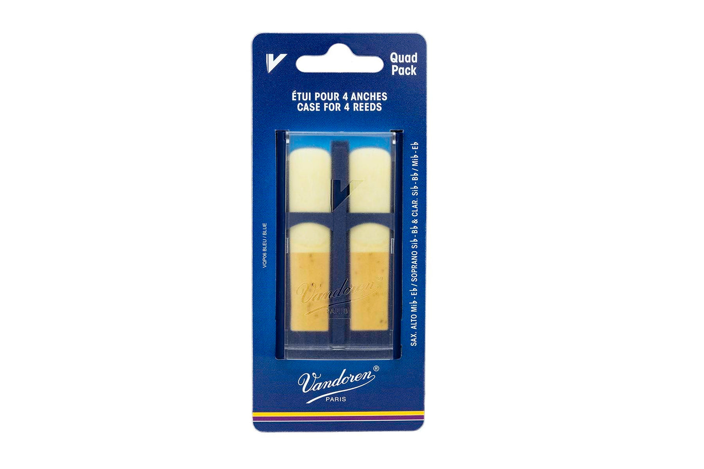 Vandoren Quad Bb Clarinet / Alto Sax- 4 Reed Case - VQP06