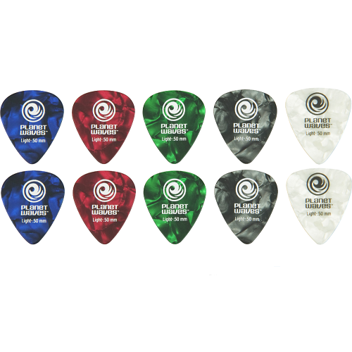 D'Addario Planet Waves Celluloid Pearl Assortment Guitar Picks - 25 Packs