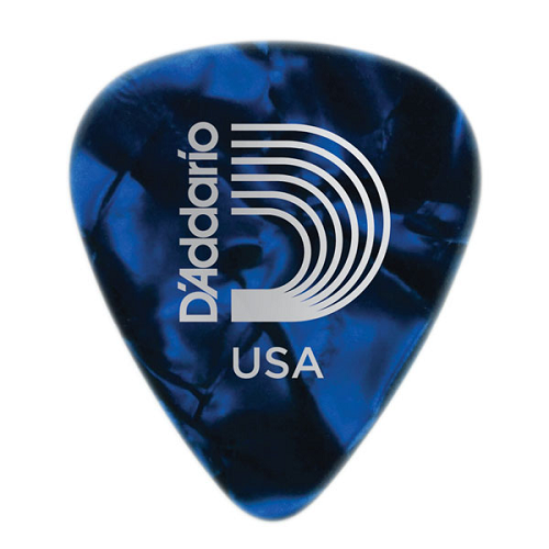D'Addario Planet Waves Blue Pearl Celluoid Guitar Picks - 10-PACK
