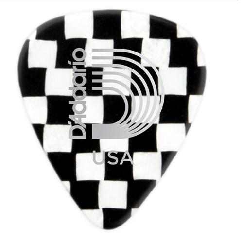 D'Addario Planet Waves Guitar Checkerboard Celluloid Picks - 25 Pack