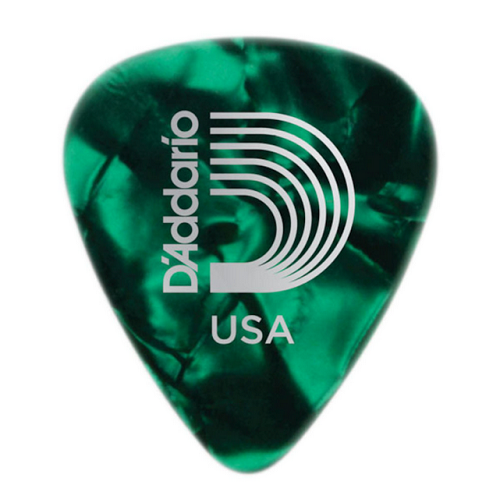 D'Addario Planet Waves Celluloid Guitar Green Pearl Guitar Picks 10 Pack