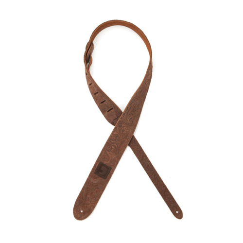D'Addario Planet Waves Embossed Western Suede Leather Guitar Strap