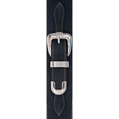 D'Addario Planet Waves Black Leather Strap W/ Belt Buckle