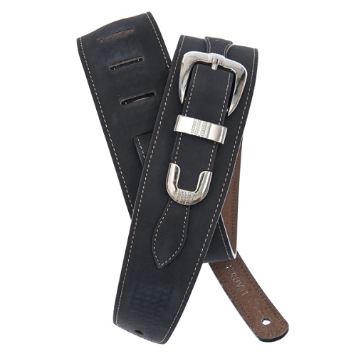D'Addario Planet Waves Black Leather Strap W/ Belt Buckle