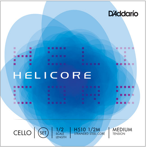 D'Addario Helicore Cello String SET, 1/2 Scale, Medium Tension