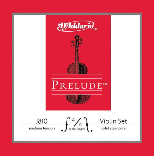 D'Addario Prelude Violin String SET, Medium TENSION, 3/4 or 4/4 Scale