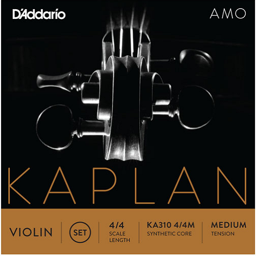 D'Addario Kaplan Amo Violin String SET, 4/4 Scale, Medium Tension