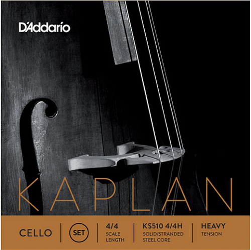 D'Addario Kaplan Cello String SET, 4/4 Scale, Heavy Tension