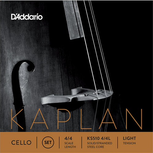 D'Addario Kaplan Cello String SET, 4/4 Scale, Light Tension