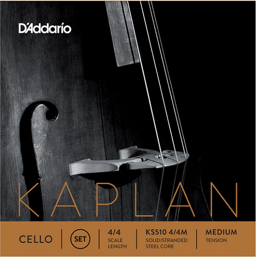 D'Addario Kaplan Cello String SET, 4/4 Scale, Medium Tension